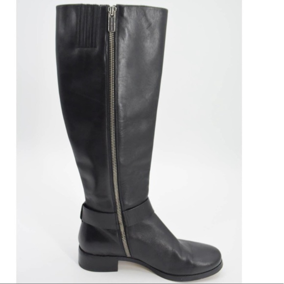 MICHAEL KORS BLACK SILVER TALL RIDING BOOTS - Picture 6 of 10